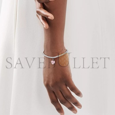 TIFFANY RETURN TO PINK HEART TAG BEAD BRACELET IN SILVER 4 MM 30978811